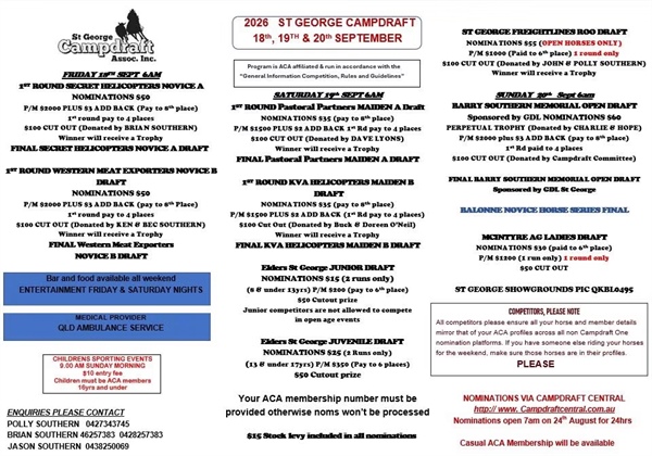 St George Campdraft