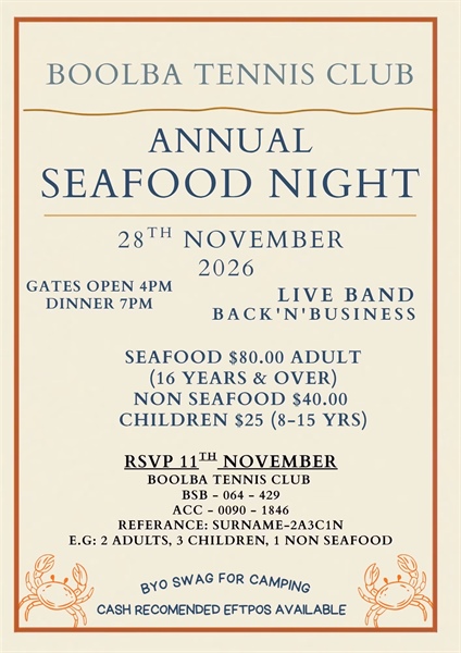 Boolba Seafood Night