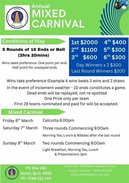 Roma Bowls Carnival